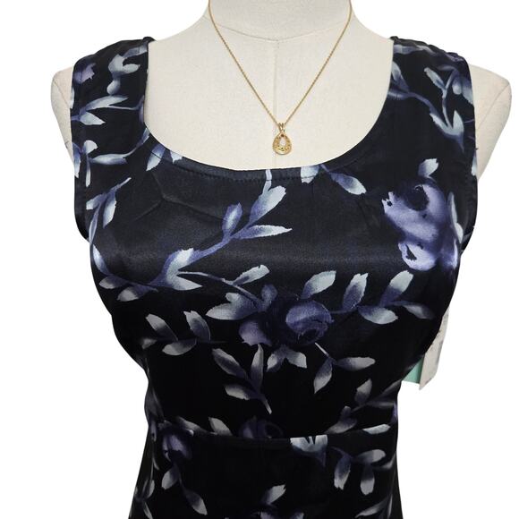 DBY Ltd. Vintage Deadstock 90s Y2K Whimsigoth Satin Babydoll Floral Maxi Dress 7 - Picture 2 of 9